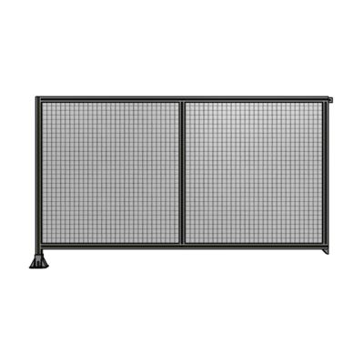 DOUBLE PANEL-LEG ON LEFT, TIE PLATE AND ANGLE ON RIGHT 1400MM X 2400MM  1" MESH, FULLY ASSEMBLED