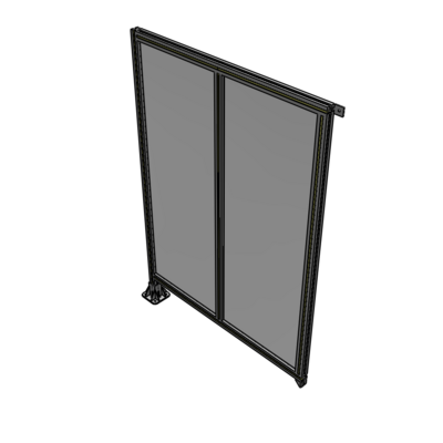 B1-1700-1200-0150-TYPFA DOUBLE PANEL-LEG ON LEFT, TIE PLATE AND ANGLE ON RIGHT 1700MM X 1200MM  1/4" POLYCARBONATE, AS A KIT