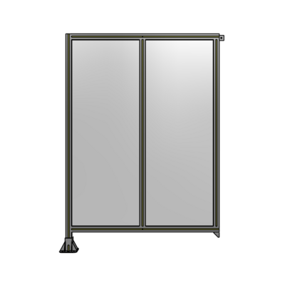 DOUBLE PANEL-LEG ON LEFT, TIE PLATE AND ANGLE ON RIGHT 1700MM X 1200MM  1/4" POLYCARB, ASSEMBLED