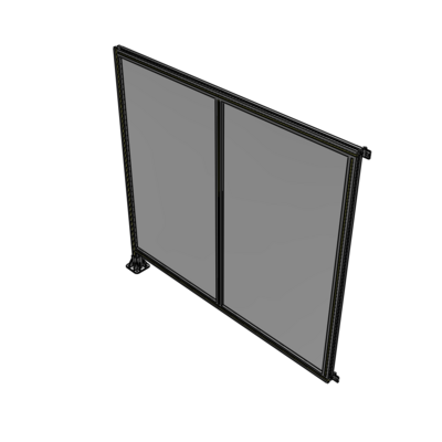 B1-1700-1800-0150-HYPFK DOUBLE PANEL-LEG ON LEFT, HINGE ON RIGHT 1700MM X 1800MM  1/4" POLYCARBONATE, AS A KIT