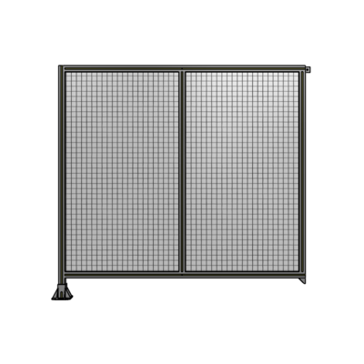DOUBLE PANEL-LEG ON LEFT, TIE PLATE AND ANGLE ON RIGHT 1700MM X 1800MM  1" MESH, FULLY ASSEMBLED