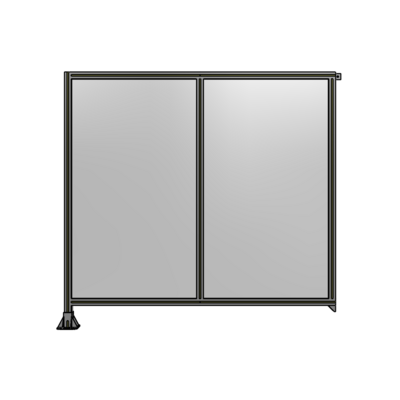 DOUBLE PANEL-LEG ON LEFT, TIE PLATE AND ANGLE ON RIGHT 1700MM X 1800MM  1/4" POLYCARB, ASSEMBLED