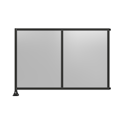 DOUBLE PANEL-LEG ON LEFT, HINGE ON RIGHT 1700MM X 2400MM  1/4" POLYCARB, ASSEMBLED