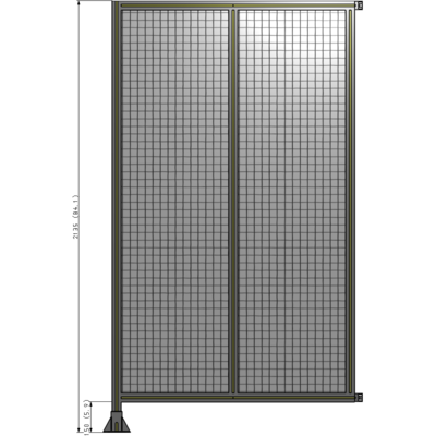 B1-2135-1200-0150-HYMFA DOUBLE PANEL-LEG ON LEFT, HINGE ON RIGHT 2135MM X 1200MM  1" MESH, AS A KIT