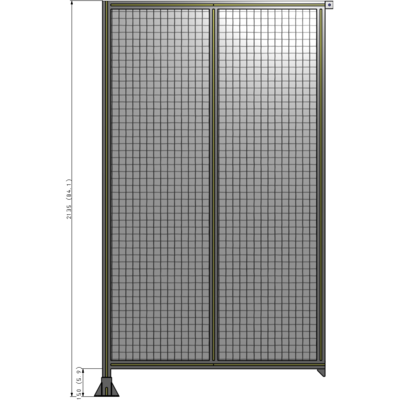 B1-2135-1200-0150-TYMFK DOUBLE PANEL-LEG ON LEFT, TIE PLATE AND ANGLE ON RIGHT 2135MM X 1200MM  1" MESH, FULLY ASSEMBLED