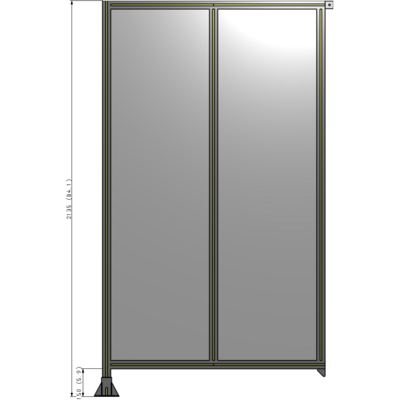 B1-2135-1200-0150-TYPFA DOUBLE PANEL-LEG ON LEFT, TIE PLATE AND ANGLE ON RIGHT 2135MM X 1200MM  1/4" POLYCARBONATE, AS A KIT