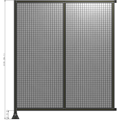 B1-2135-1800-0150-HYMFA DOUBLE PANEL-LEG ON LEFT, HINGE ON RIGHT 2135MM X 1800MM  1" MESH, AS A KIT