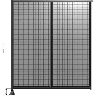 B1-2135-1800-0150-TYMFA DOUBLE PANEL-LEG ON LEFT, TIE PLATE AND ANGLE ON RIGHT 2135MM X 1800MM  1" MESH, AS A KIT
