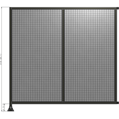 B1-2135-2200-0150-HYMFK DOUBLE PANEL-LEG ON LEFT, HINGE ON RIGHT 2135MM X  2200MM  1" MESH, FULLY ASSEMBLED