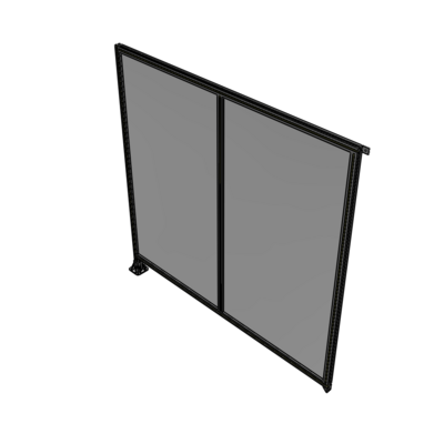 B1-2135-2200-0150-TYPFK DOUBLE PANEL-LEG ON LEFT, TIE PLATE AND ANGLE ON RIGHT 2135MM X  2200MM  1/4" POLYCARBONATE, AS A KIT