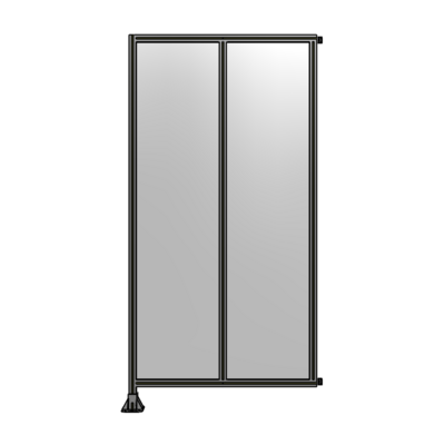 DOUBLE PANEL-LEG ON LEFT, HINGE ON RIGHT 2400MM X 1200MM  1/4" POLYCARBONATE, AS A KIT