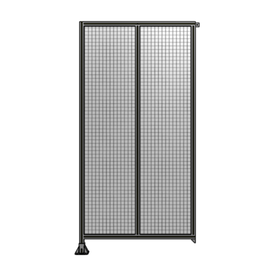DOUBLE PANEL-LEG ON LEFT, TIE PLATE AND ANGLE ON RIGHT 2400MM X 1200MM  1" MESH, FULLY ASSEMBLED