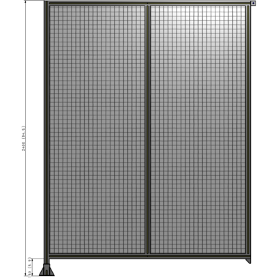 B1-2400-1800-0150-TYMFK DOUBLE PANEL-LEG ON LEFT, TIE PLATE AND ANGLE ON RIGHT 2400MM X 1800MM  1" MESH, FULLY ASSEMBLED