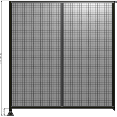 B1-2400-2200-0150-TYMFK DOUBLE PANEL-LEG ON LEFT, TIE PLATE AND ANGLE ON RIGHT 2400MM X 2200MM  1" MESH, FULLY ASSEMBLED