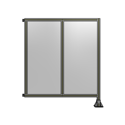 DOUBLE PANEL-LEG ON RIGHT, HINGE ON LEFT 1400MM X 1200MM  1/4&quot; POLYCARB, ASSEMBLED