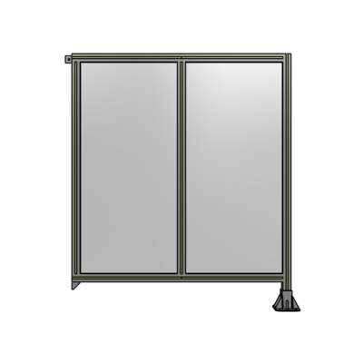 DOUBLE PANEL-LEG ON RIGHT, TIE PLATE AND ANGLE ON LEFT 1400MM X 1200MM  1/4&quot; POLYCARBONATE, AS A KIT
