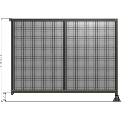 B2-1400-1800-0150-TYMFA DOUBLE PANEL-LEG ON RIGHT, TIE PLATE AND ANGLE ON LEFT 1400MM X 1800MM  1" MESH, FULLY ASSEMBLED