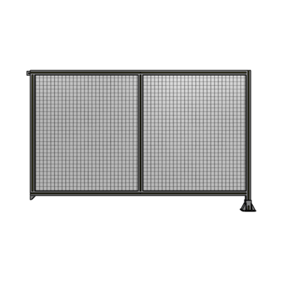 DOUBLE PANEL-LEG ON RIGHT, TIE PLATE AND ANGLE ON LEFT 1400MM X 2200MM  1&quot; MESH, FULLY ASSEMBLED