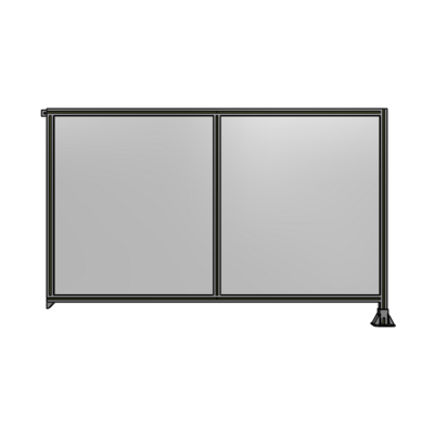 DOUBLE PANEL-LEG ON RIGHT, TIE PLATE AND ANGLE ON LEFT 1400MM X 2200MM  1/4&quot; POLYCARB, ASSEMBLED