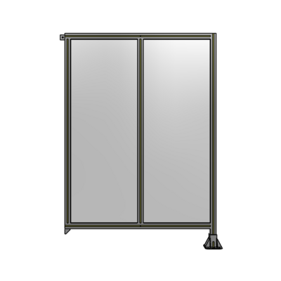 DOUBLE PANEL-LEG ON RIGHT, TIE PLATE AND ANGLE ON LEFT 1700MM X 1200MM  1/4&quot; POLYCARB, ASSEMBLED