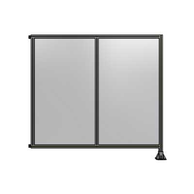 DOUBLE PANEL-LEG ON RIGHT, HINGE ON LEFT 1700MM X 1800MM  1/4&quot; POLYCARB, ASSEMBLED
