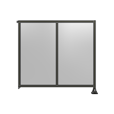 DOUBLE PANEL-LEG ON RIGHT, TIE PLATE AND ANGLE ON LEFT 1700MM X 1800MM  1/4&quot; POLYCARB, ASSEMBLED
