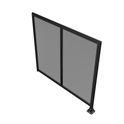 B2-1700-1800-0150-TYPFK DOUBLE PANEL-LEG ON RIGHT, TIE PLATE AND ANGLE ON LEFT 1700MM X 1800MM 1/4" POLYCARBONATE, AS A KIT