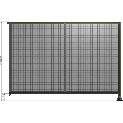 B2-1700-2400-0150-TYMFK DOUBLE PANEL-LEG ON RIGHT, TIE PLATE AND ANGLE ON LEFT 1700MM X 2400MM 1" MESH, FULLY ASSEMBLED
