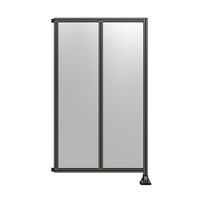 DOUBLE PANEL-LEG ON RIGHT, HINGE ON LEFT 2135MM X 1200MM  1/4&quot; POLYCARB, ASSEMBLED