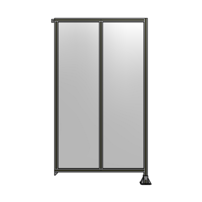 DOUBLE PANEL-LEG ON RIGHT, TIE PLATE AND ANGLE ON LEFT 2135MM X 1200MM  1/4&quot; POLYCARB, ASSEMBLED
