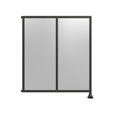 DOUBLE PANEL-LEG ON RIGHT, HINGE ON LEFT 2135MM X 1800MM  1/4&quot; POLYCARB, ASSEMBLED