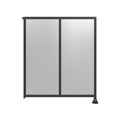DOUBLE PANEL-LEG ON RIGHT, TIE PLATE AND ANGLE ON LEFT 2135MM X 1800MM  1/4&quot; POLYCARB, ASSEMBLED