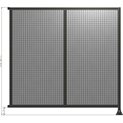 B2-2135-2200-0150-HYMFA DOUBLE PANEL-LEG ON RIGHT, HINGE ON LEFT 2135MM X  2200MM  1" MESH, AS A KIT