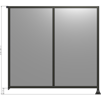 B2-2135-2200-0150-TYPFK DOUBLE PANEL-LEG ON RIGHT, TIE PLATE AND ANGLE ON LEFT 2135MM X 2200MM 1/4" POLYCARBONATE, AS A KIT