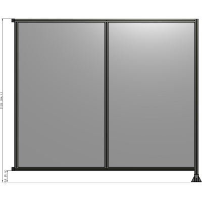 B2-2135-2400-0150-HYPFK DOUBLE PANEL-LEG ON RIGHT, HINGE ON LEFT 2135MM X 2400MM 1/4" POLYCARBONATE, AS A KIT