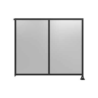DOUBLE PANEL-LEG ON RIGHT, TIE PLATE AND ANGLE ON LEFT 2135MM X 2400MM  1/4&quot; POLYCARB, ASSEMBLED