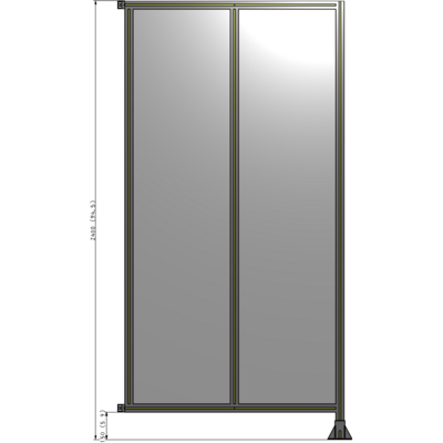 B2-2400-1200-0150-HYPFK DOUBLE PANEL-LEG ON RIGHT, HINGE ON LEFT 2400MM X 1200MM  1/4" POLYCARBONATE, AS A KIT