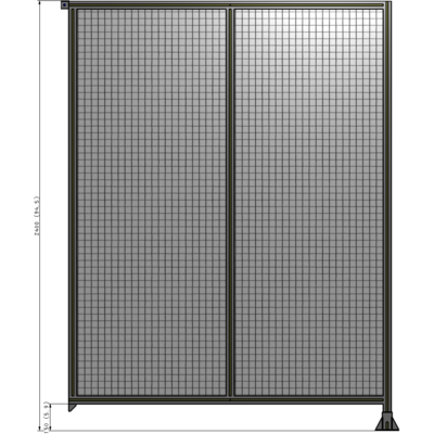 B2-2400-1800-0150-TYMFA DOUBLE PANEL-LEG ON RIGHT, TIE PLATE AND ANGLE ON LEFT 2400MM X 1800MM  1" MESH, AS A KIT