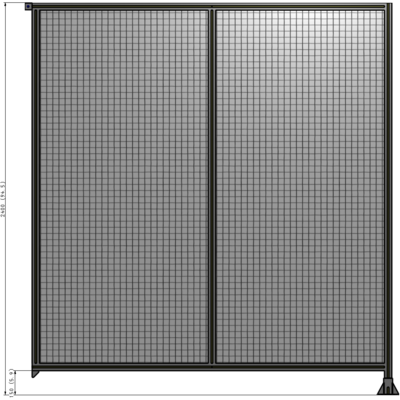 B2-2400-2200-0150-TYMFA DOUBLE PANEL-LEG ON RIGHT, TIE PLATE AND ANGLE ON LEFT 2400MM X 2200MM  1" MESH, AS A KIT