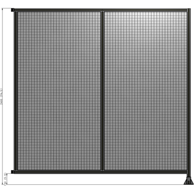B2-2400-2400-0150-HYMFK DOUBLE PANEL-LEG ON RIGHT, HINGE ON LEFT 2400MM X 2400MM  1" MESH, FULLY ASSEMBLED