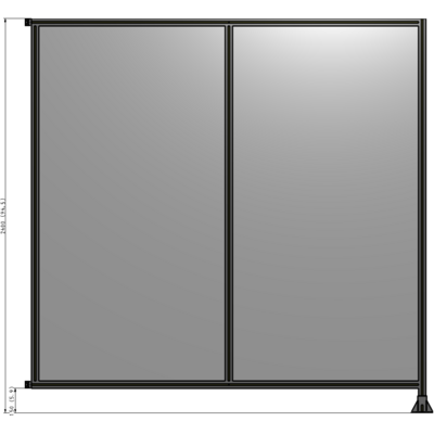 B2-2400-2400-0150-HYPFA DOUBLE PANEL-LEG ON RIGHT, HINGE ON LEFT 2400MM X 2400MM  1/4" POLYCARBONATE, AS A KIT