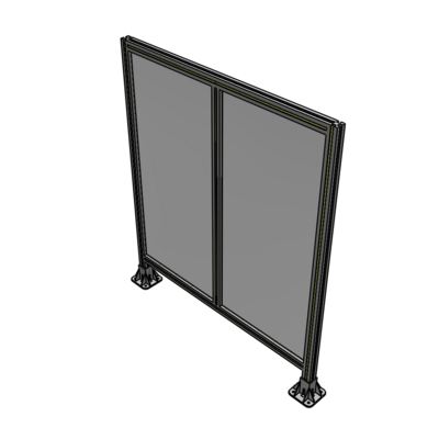B3-1400-1200-0150-ZYPFK DOUBLE PANEL-LEG ON EACH SIDE 1400MM X 1200MM 1/4" POLYCARBONATE, AS A KIT