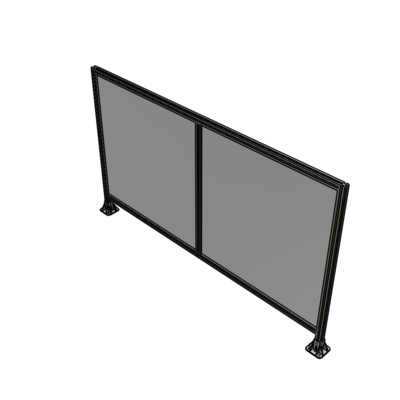 B3-1400-2400-0150-ZYPFA DOUBLE PANEL-LEG ON EACH SIDE  1400MM X 2400MM  1/4" POLYCARBONATE, FULLY ASSEMBLED