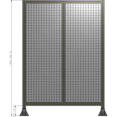 B3-1700-1200-0150-ZYMFK DOUBLE PANEL-LEG ON EACH SIDE 1700MM X 1200MM  1" MESH, FULLY ASSEMBLED