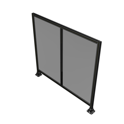 B3-1700-1800-0150-ZYPFK DOUBLE PANEL-LEG ON EACH SIDE 1700MM X 1800MM  1/4" POLYCARBONATE, FULLY ASSEMBLED