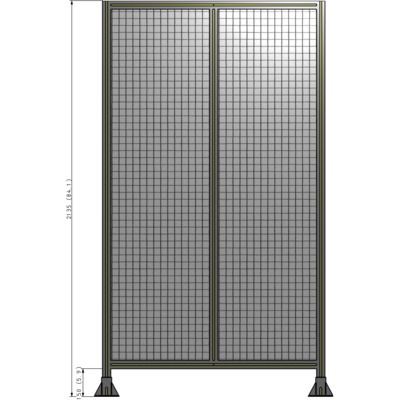 B3-2135-1200-0150-ZYMFK DOUBLE PANEL-LEG ON EACH SIDE 2135MM X 1200MM 1" MESH, FULLY ASSEMBLED