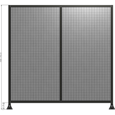 B3-2400-2400-0150-ZYMFK DOUBLE PANEL-LEG ON EACH SIDE 2400MM X 2400MM 1" MESH, FULLY ASSEMBLED