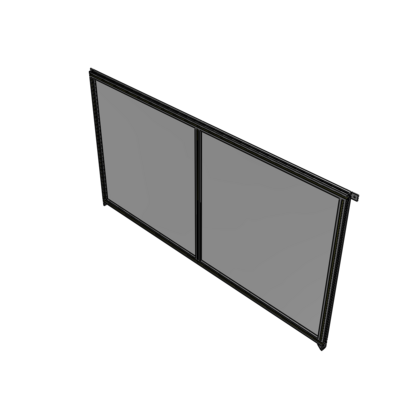 B4-1400-2400-0150-TYPZA DOUBLE PANEL-NO LEGS, TIE PLATE AND ANGLE CONNECTORS 1400MM X 2400MM 1/4" POLYCARBONATE, ASSEMBLED