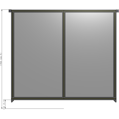 B4-1700-1800-0150-TYPZA DOUBLE PANEL-NO LEGS, TIE PLATE AND ANGLE CONNECTORS 1700MM X 1800MM  1/4" POLYCARBONATE, AS A KIT
