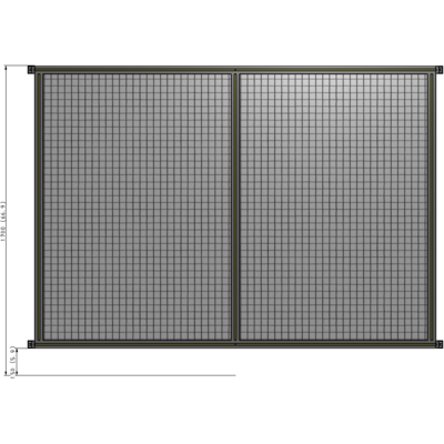 B4-1700-2200-0150-HYMZK DOUBLE PANEL-NO LEGS, HINGE CONNECTORS 1700MM X 2200MM  1" MESH, FULLY ASSEMBLED